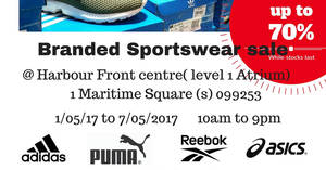 Featured image for (EXPIRED) JLCSPORTS.com up to 70% off branded sportswear sale at Harbourfront Centre from 1 – 7 May 2017
