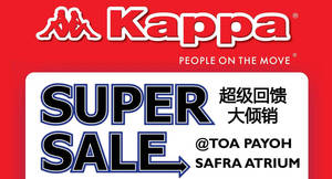 Featured image for (EXPIRED) Kappa: Up to 80% off Super Sale at SAFRA Toa Payoh from 10 – 14 May 2017