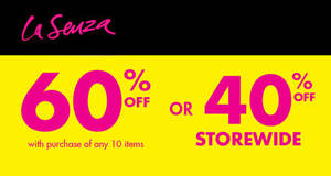Featured image for La Senza: 40% off storewide or 60% off with min 10pcs purchase! From 26 May – 10 Jun 2017