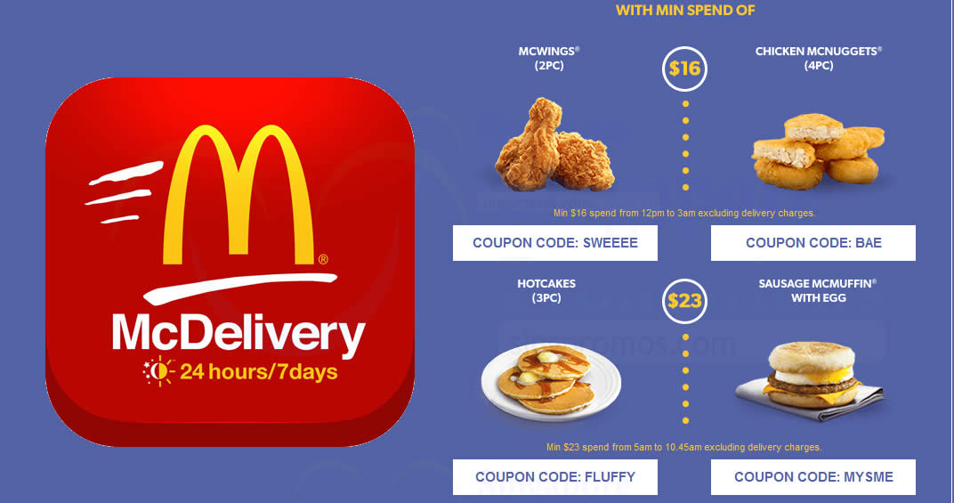 Mcdonald S Mcdelivery Coupon Codes For Additional Freebies Valid From 11 31 May 2017