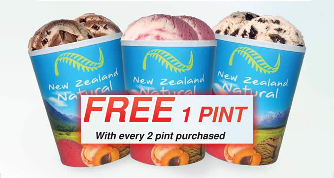 Featured image for New Zealand Natural: Buy 2 get 1 free pints at all outlets from 27 May - 29 Jul 2017