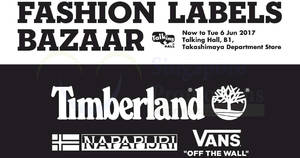 Featured image for (EXPIRED) Takashimaya: Up to 70% off Timberland, Vans off the wall & more! From 25 May – 6 Jun 2017