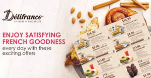 Featured image for Delifrance: NEW coupon deals offerings savings of up to $16.50 at 5 selected outlets! Valid from 28 Jun – 28 Aug 2017