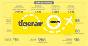 Featured image for Scoot & Tigerair: Sale fares fr $38 all-in to over 58 destinations! Book from now till 2 July