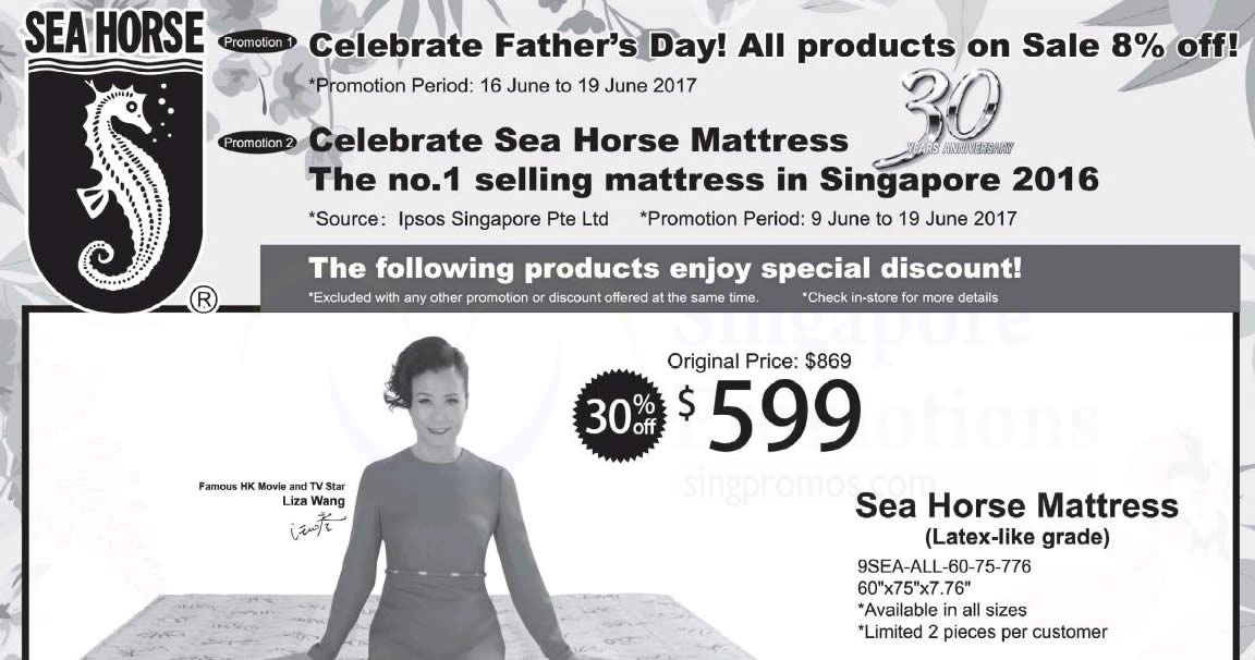 Featured image for Sea Horse: 8% off all products & 30% to 50% off selected items from 18 - 19 Jun 2017