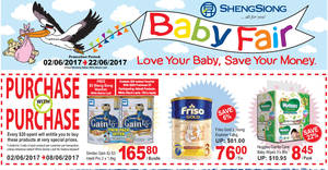 Featured image for (EXPIRED) Sheng Siong baby fair offers valid from 2 – 22 Jun 2017