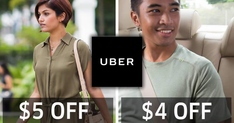 Featured image for Uber: $4 to $5 off uberX & uberPOOL rides promo codes! Valid from 5 - 8 Jun 2017