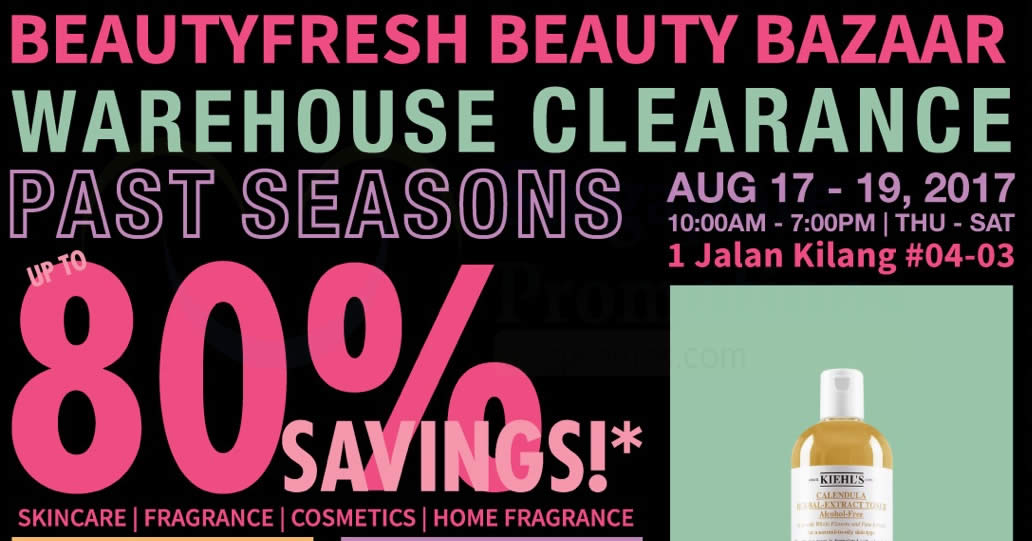 Featured image for BeautyFresh: Warehouse sale - Up to 80% off skincare, fragrances & cosmetics! From 17 - 19 Aug 2017