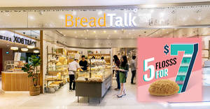 Featured image for Breadtalk: $7 (U.P. $8.50) for five signature Flosss buns month-long promo! From 1 – 31 Jul 2017