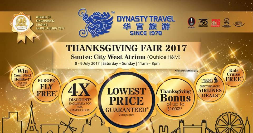 Dynasty Travel fair at Suntec from 8 9 Jul 2017