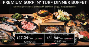 Featured image for (EXPIRED) Gyuu+ at Emporium Shokuhin: 52% off premium Surf ‘N’ Turf dinner buffet! From 14 Jul – 20 Aug 2017