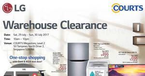 Featured image for (EXPIRED) LG warehouse clearance at Courts Megastore from 29 – 30 Jul 2017