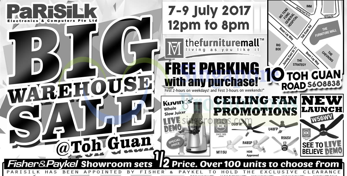 Featured image for Parisilk: Biggest Warehouse Sale at The Furniture Mall Toh Guan! From 7 - 9 Jul 2017