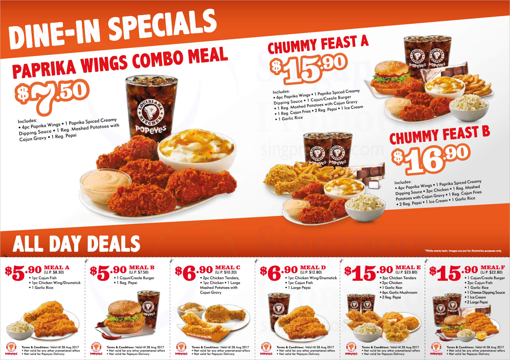 Popeyes Save up to 7.90 with these coupon deals! Valid till 28 Aug 2017