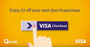Featured image for Qoo10: $5 off coupon for payments with Visa Checkout! Valid from 24 Jul – 30 Aug 2017