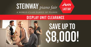 Featured image for (EXPIRED) Steinway Piano Fair: Display Unit Clearance at JEM till 30 Jul 2017