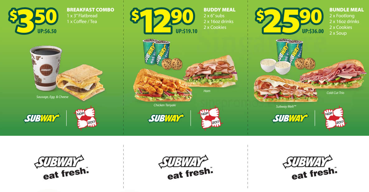 Subway: Save up to $10 with these discount coupons! Valid 