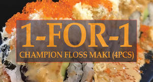 Featured image for (EXPIRED) Yuba Hut: 1-for-1 Champion Floss Maki at Hillion Mall & Heartland Mall! From 8 – 14 Jul 2017