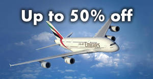 Featured image for (EXPIRED) Emirates: Up to 50% OFF online fares fr $389 all-in return for 4 days only! Book from 31 Aug – 3 Sep 2017