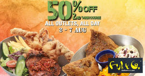 Featured image for Fish & Co: 50% off 2nd main course all-day for NSMen! From 2 – 7 Aug 2017
