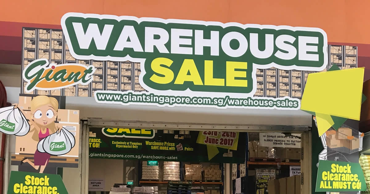 Featured image for Giant Tampines: Up to 60% off crazy warehouse clearance sale! From 31 Aug - 3 Sep 2017