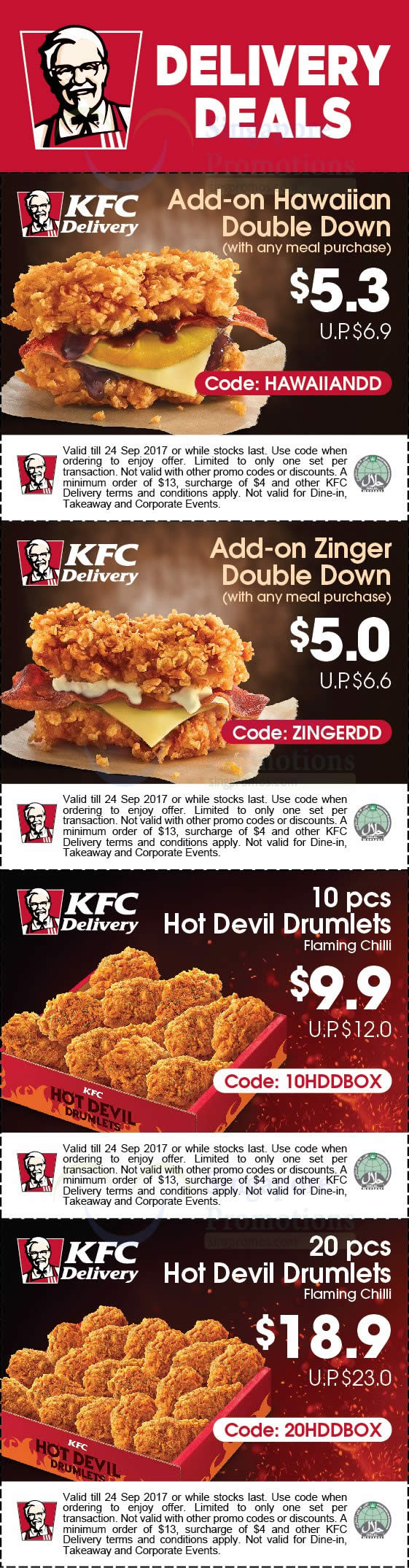 kfc new discount e coupons offers savings of up to 12