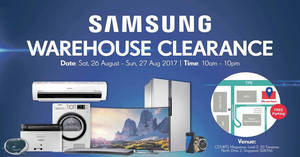 Featured image for (EXPIRED) Samsung Warehouse Clearance at Courts Megastore from 26 – 27 Aug 2017