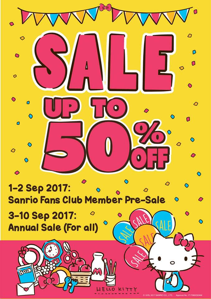 Sanrio Gift Gate: 30% to 50% off once-a-year sale at 3 outlets! From 3