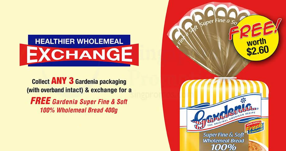 Featured image for Gardenia: Redeem free Super Fine & Soft 100% Wholemeal Bread! From 15 Sep - 15 Oct 2017