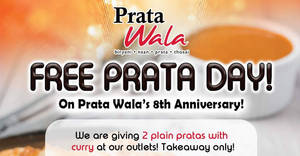 Featured image for (EXPIRED) Prata Wala: FREE prata giveaway at all outlets (Nex, Northpoint, etc) on 26 Sep 2017!