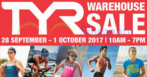 Featured image for TYR’s warehouse sale offers discounts of up to 80% off! From 28 Sep – 1 Oct 2017