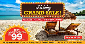 Featured image for (EXPIRED) Air Asia Go: Grab a 3D2N vacation fr $99/pax (Hotel + Flights + Taxes)! Book from 23 Oct – 5 Nov 2017