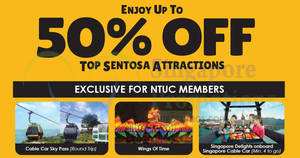 Featured image for Sentosa: Save up to 50% OFF selected attractions with NTUC Cards! From 1 Oct – 31 Dec 2017