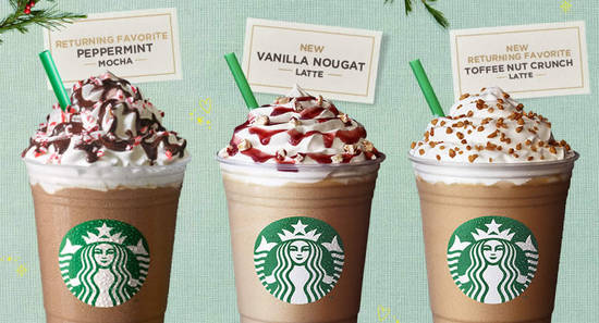 Starbucks festive beverages including Peppermint Mocha are returning ...