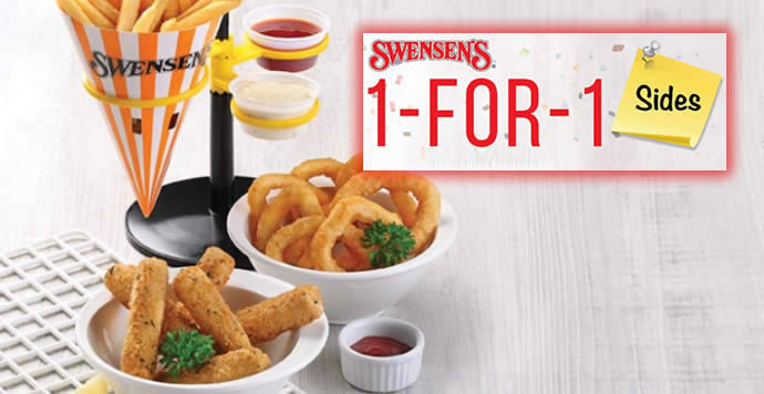 Featured image for Swensen's: 1-FOR-1 sides - Mozzarella Cheese Sticks, Calamari Rings & more - at ALL outlets! From 2 - 6 Jul 2018