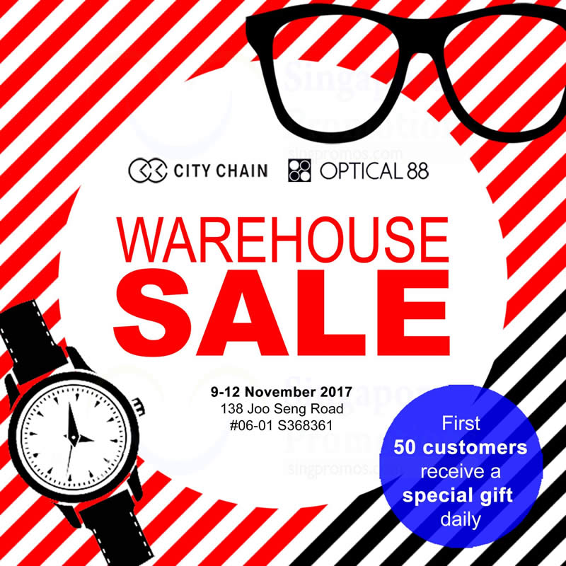 City Chain’s & Optical 88 up to 80 OFF warehouse sale! From 9 12 Nov