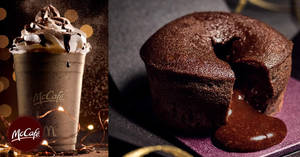 Featured image for McDonald’s McCafe: NEW Chocolate Lava Cake & Double Chocolate Frappé! From 30 Nov 2017