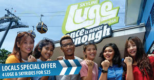 Featured image for (EXPIRED) Skyline Luge Sentosa: $25 for four Luge & Skyrides promo code! Valid till 30 Apr 2018
