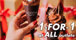 Featured image for GODIVA: Available at ALL OUTLETS – Buy-1-get-1-free soft serve collection! Ends 30 Dec 2017