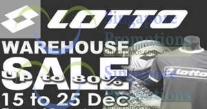 Featured image for (EXPIRED) Lotto: Up to 80% OFF warehouse sale! From 15 – 25 Dec 2017