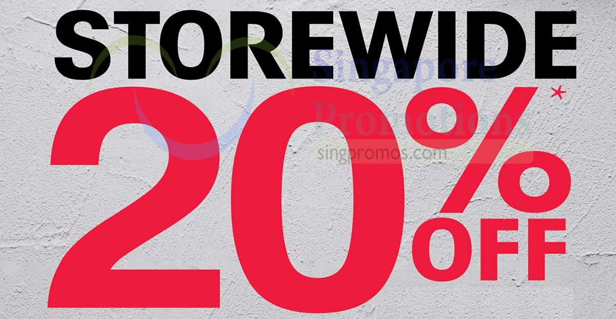 Featured image for OG: 20% OFF most brands' regular-priced items storewide at all outlets till 5 June 2022