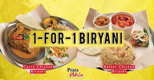 Featured image for (EXPIRED) Prata Wala to offer 1-FOR-1 Biryani at ALL outlets on 26 Jul 2018, 11am onwards!