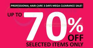 Featured image for Top Secret Studio: Up to 70% OFF Professional Hair Care mega clearance sale! From 5 – 7 Jan 2018