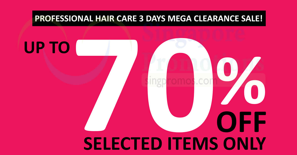 Featured image for Top Secret Studio: Up to 70% OFF Professional Hair Care mega clearance sale! From 5 - 7 Jan 2018