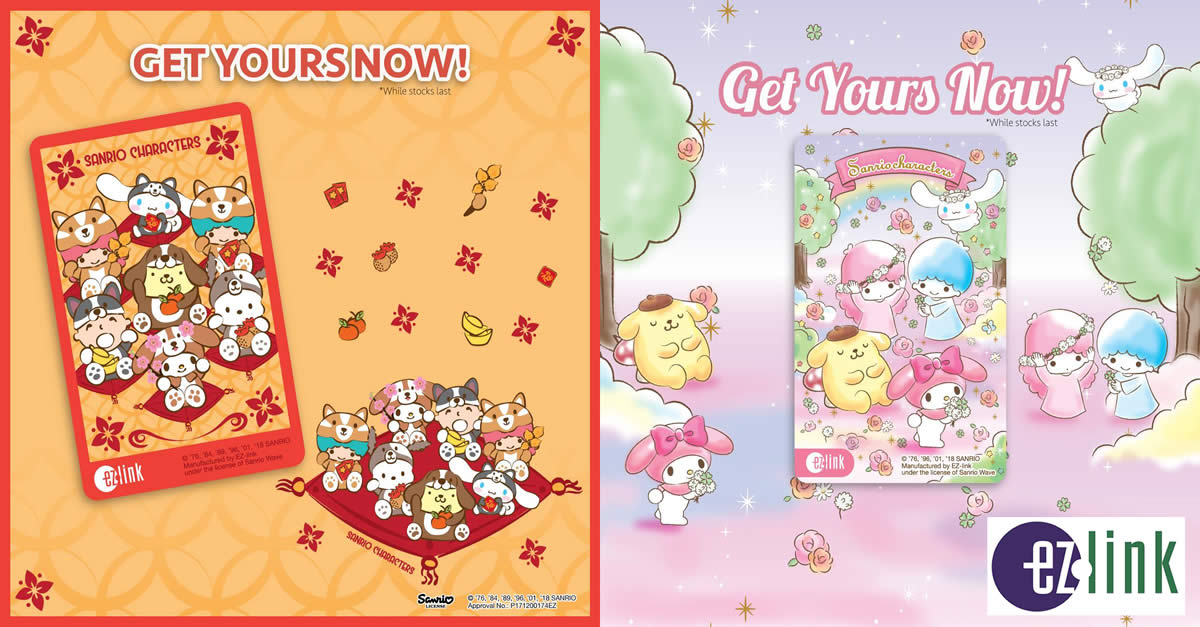 Featured image for EZ-Link launches new Sanrio Characters cards! Available progressively at ticket offices from 22 Jan 2018