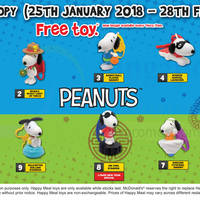 McDonald’s: FREE Snoopy toy with every Happy Meal purchase! From 25 Jan – 28 Feb 2018 - 1