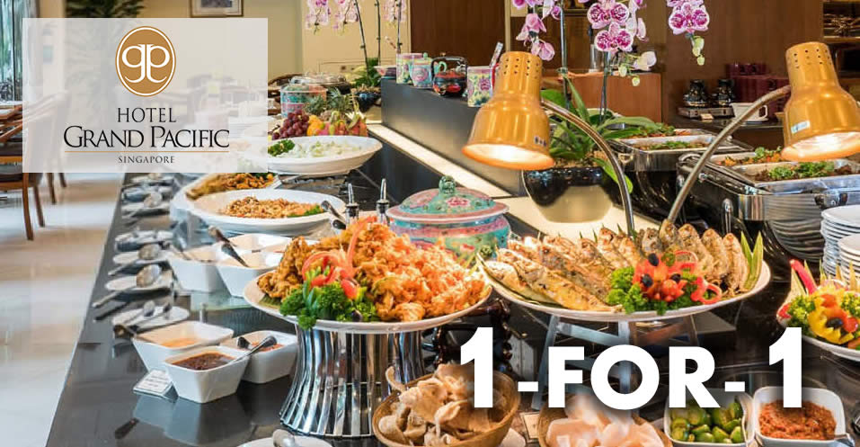 Featured image for Sun's Cafe @ Hotel Grand Pacific Singapore: 1-FOR-1 lunch/dinner buffet with DBS/POSB cards till 31 Dec 2018