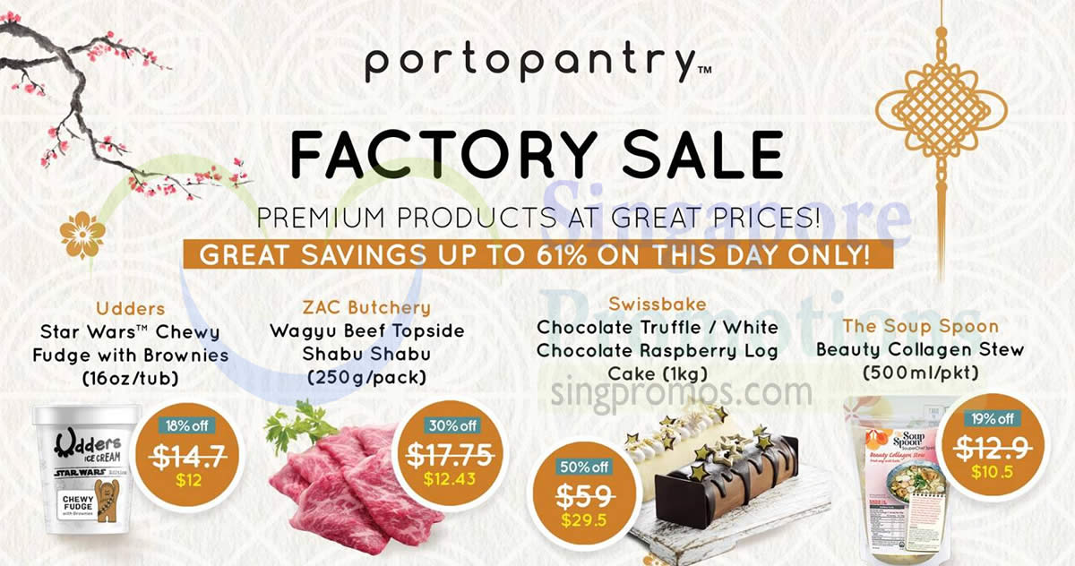 Featured image for Swissbake, The Soup Spoon, Udders & more up to 61% OFF factory SALE on 13 Jan 2018