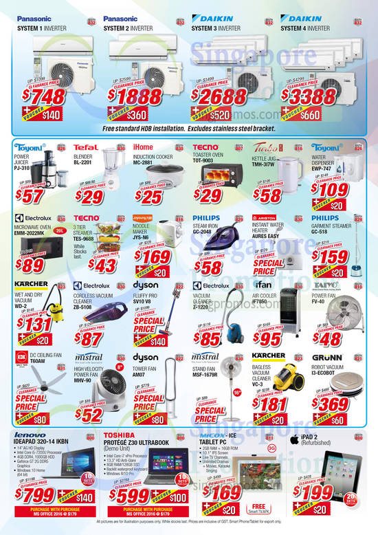 Air Conditioner, Small Appliances, Panasonic, Daikin, Karcher, Dyson