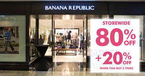 Featured image for Banana Republic 80% OFF storewide goodbye sale at Marina Bay Sands outlet! From 8 Feb 2018